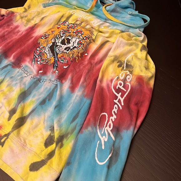 Vibrant tie dye Ed Hardy hoodie - new no tags. Never worn - Picture 5 of 5